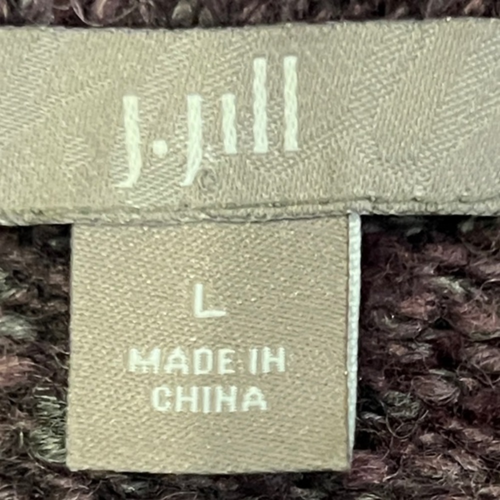J. Jill purple wool alpaca blend sleeveless button down sweater vest size Large - Picture 2 of 9